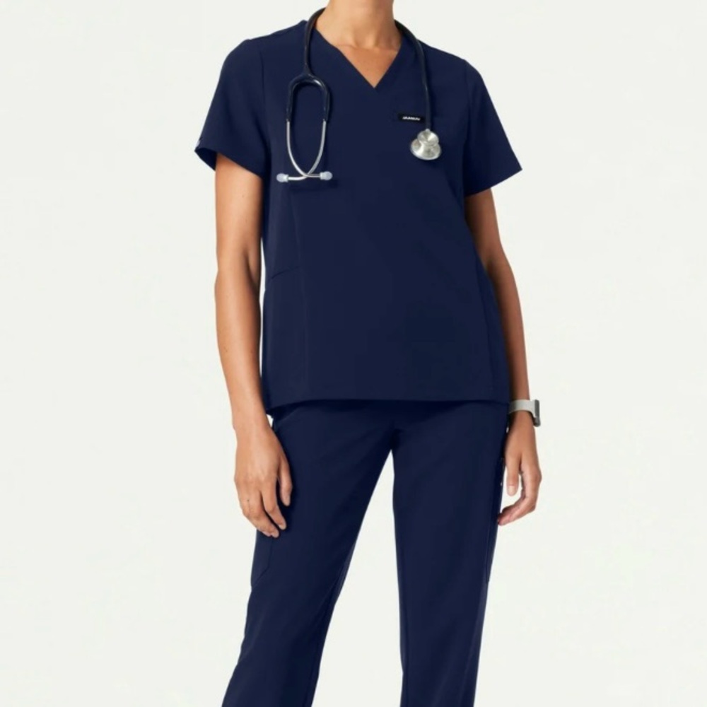 JAANUU navy blue scrub set XS